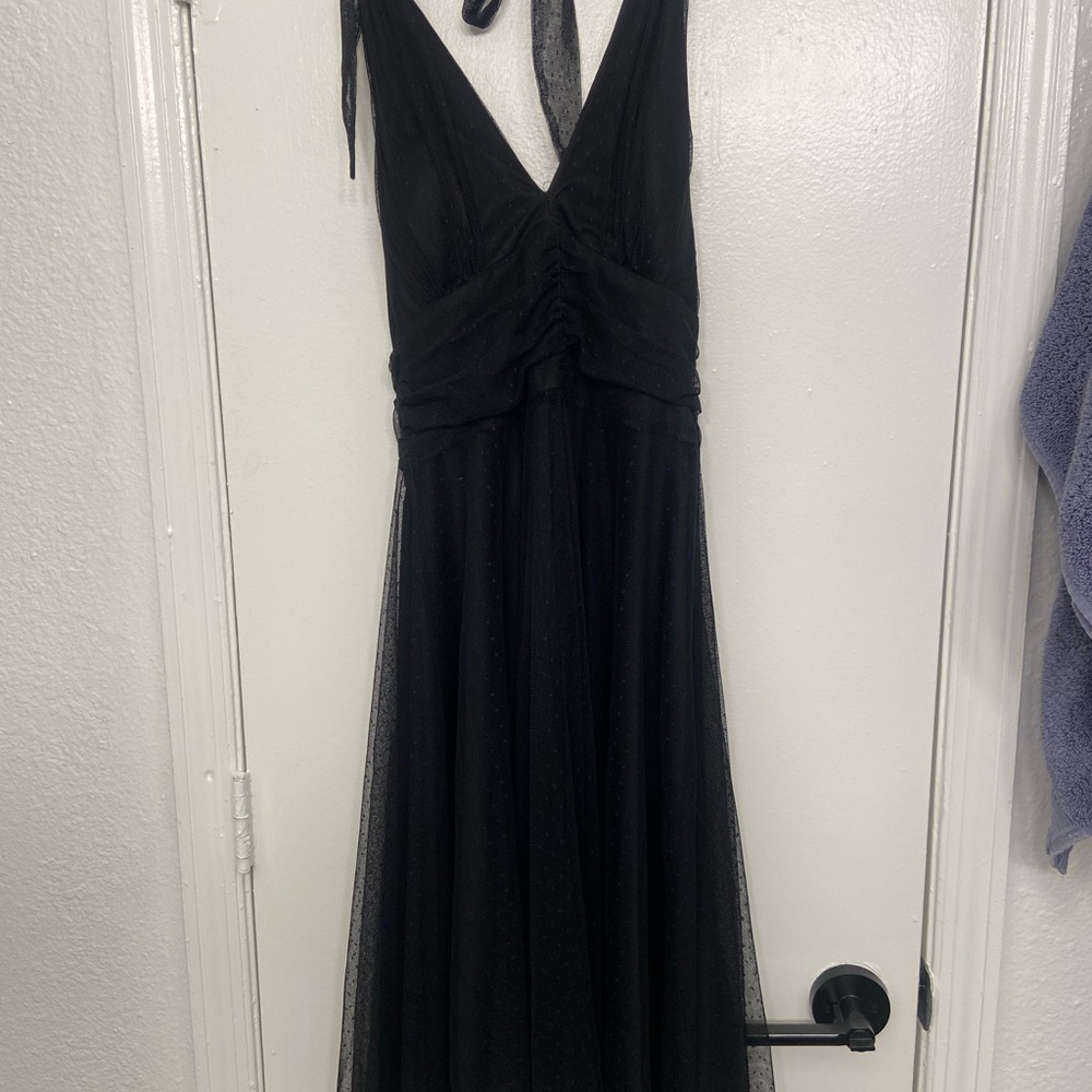 Forever 21 Black Midi Dress - Picture 1 of 4